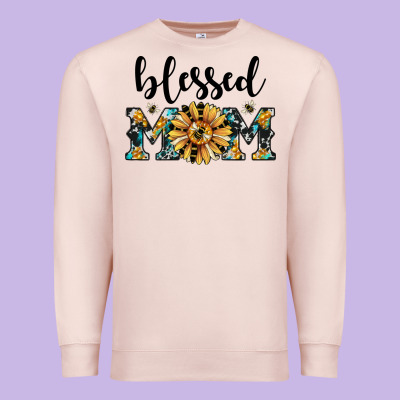 Blessed Mom Premium Sweatshirt Designed By Jahusdesignshop