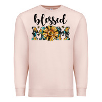 Pale Pink blessed mom Premium Sweatshirt - JahusDesignShop