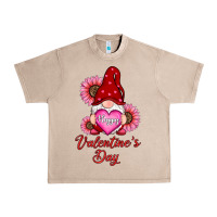 French Oak happy valentines day gnomes with sunflower Urban Heavy Tee - RanaPortraitStore