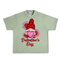 Oil Green happy valentines day gnomes with sunflower Urban Heavy Tee - RanaPortraitStore