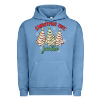 Pigment Pebble Blue christmas tree junkie Urban Hoodie - MaliasSmallBusiness