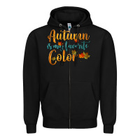 Black autumn is my favorite color Zipper Hoodie - HRA Design Shop