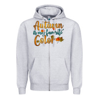 Heather Grey autumn is my favorite color Zipper Hoodie - HRA Design Shop