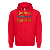 Red autumn is my favorite color Zipper Hoodie - HRA Design Shop