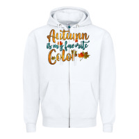 White autumn is my favorite color Zipper Hoodie - HRA Design Shop