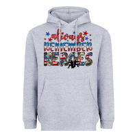 Heather Grey always remember heroes Heavyweight Hoodie - JahusDesignShop