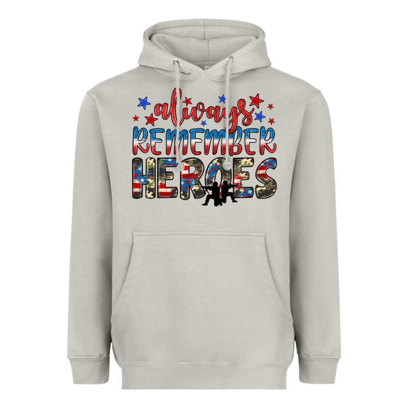 Always Remember Heroes Heavyweight Hoodie by JahusDesignShop | Teevron