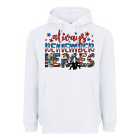 White always remember heroes Heavyweight Hoodie - JahusDesignShop
