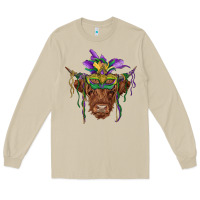 Mushroom mardi gras mask highland cow Long Sleeve Tee - RanaPortraitStore