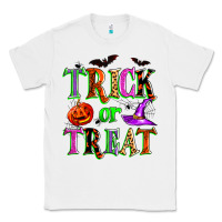White trick or treat Classic Tee - Zillion Design Studio
