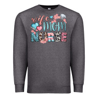 Charcoal Heather wife mom nurse Premium Sweatshirt - BundleAndBundleShop