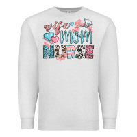 Oatmeal Heather wife mom nurse Premium Sweatshirt - BundleAndBundleShop