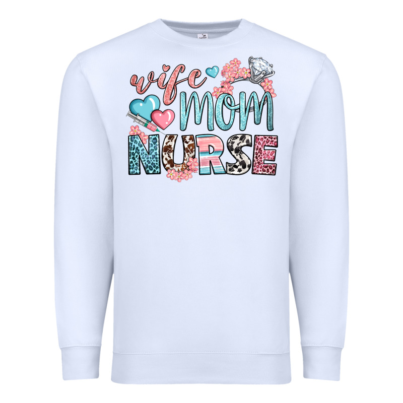 Wife Mom Nurse Premium Sweatshirt by BundleAndBundleShop | Teevron