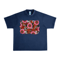 Navy valentines day sunflowers leopard cowhide backgrou Urban Heavy Tee - RanaPortraitStore