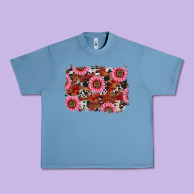 Urban Heavy Tee valentines day sunflowers leopard cowhide backgrou