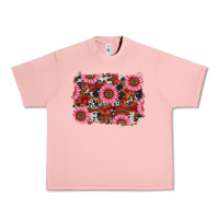 Salmon valentines day sunflowers leopard cowhide backgrou Urban Heavy Tee - RanaPortraitStore