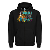 Black tequila time & sunshine Zipper Hoodie - SublimationCraftShop