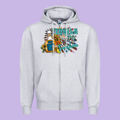 Tequila Time & Sunshine Zipper Hoodie Designed By Sublimationcraftshop