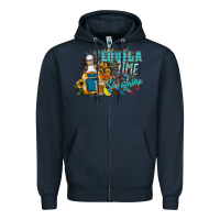 Navy tequila time & sunshine Zipper Hoodie - SublimationCraftShop