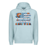 Blue Mist fishing lure flag keepin' it reel Premium Hoodie - MaliasSmallBusiness