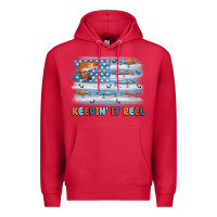 Cardinal fishing lure flag keepin' it reel Premium Hoodie - MaliasSmallBusiness