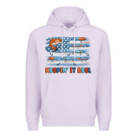 Lilac fishing lure flag keepin' it reel Premium Hoodie - MaliasSmallBusiness