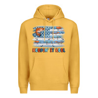Mustard fishing lure flag keepin' it reel Premium Hoodie - MaliasSmallBusiness