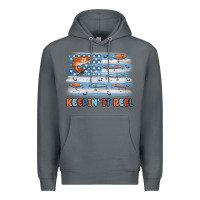 Rock fishing lure flag keepin' it reel Premium Hoodie - MaliasSmallBusiness