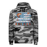 Slate Camo fishing lure flag keepin' it reel Premium Hoodie - MaliasSmallBusiness