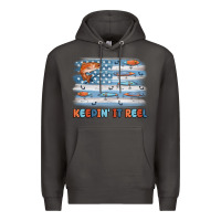 Smoke fishing lure flag keepin' it reel Premium Hoodie - MaliasSmallBusiness