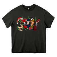 Asphalt joy Christmas cows Heavy Core Tee - CowhideDigitalArt