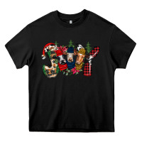 Black joy Christmas cows Heavy Core Tee - CowhideDigitalArt