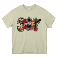 Mossy joy Christmas cows Heavy Core Tee - CowhideDigitalArt