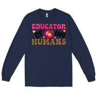Navy educator of tiny humans Long Sleeve Tee - texasbilliewilder