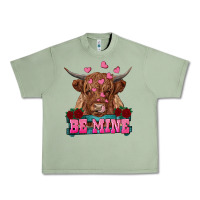 Oil Green be mine cow Urban Heavy Tee - RanaPortraitStore
