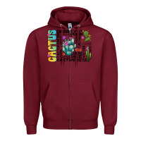 Burgundy cactus Zipper Hoodie - CowhideDigitalArt