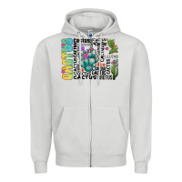 Dove Grey cactus Zipper Hoodie - CowhideDigitalArt