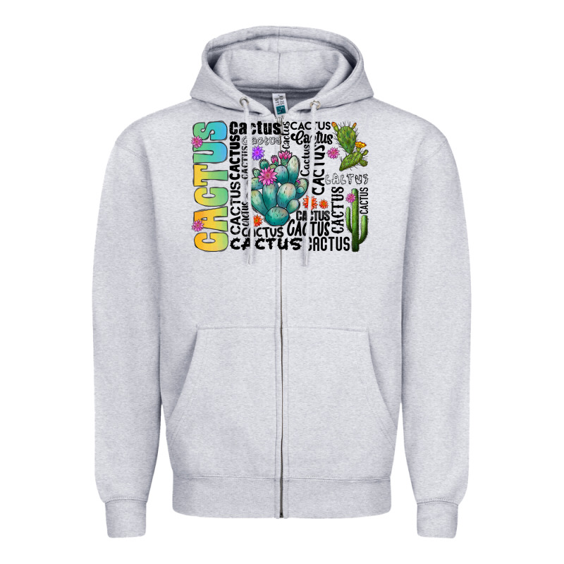 Cactus Zipper Hoodie by CowhideDigitalArt | Teevron