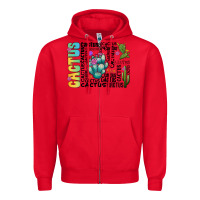 Red cactus Zipper Hoodie - CowhideDigitalArt