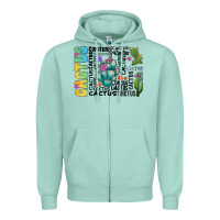 Seafoam cactus Zipper Hoodie - CowhideDigitalArt