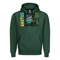 Sports Green cactus Zipper Hoodie - CowhideDigitalArt