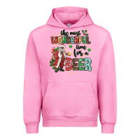 Fuchsia Pink the most wonderful time for a beer Urban Hoodie - MaliasSmallBusiness