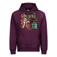 Mauve Wine the most wonderful time for a beer Urban Hoodie - MaliasSmallBusiness