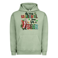 Pigment Oil Green the most wonderful time for a beer Urban Hoodie - MaliasSmallBusiness