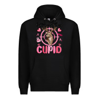 Black better aim than cupid Premium Hoodie - MaliasSmallBusiness