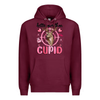 Burgundy better aim than cupid Premium Hoodie - MaliasSmallBusiness
