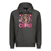 Charcoal Heather better aim than cupid Premium Hoodie - MaliasSmallBusiness