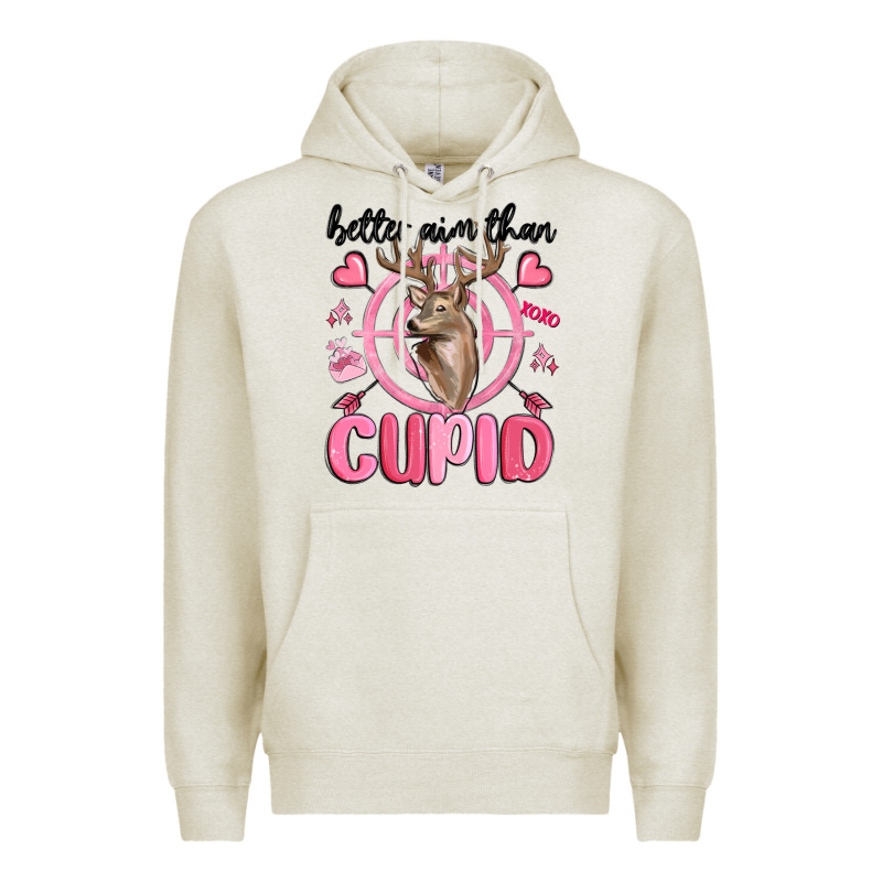 Better Aim Than Cupid Premium Hoodie by MaliasSmallBusiness | Teevron