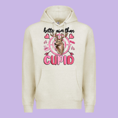 Better Aim Than Cupid Premium Hoodie Designed By Maliassmallbusiness