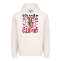 Pale Pink better aim than cupid Premium Hoodie - MaliasSmallBusiness